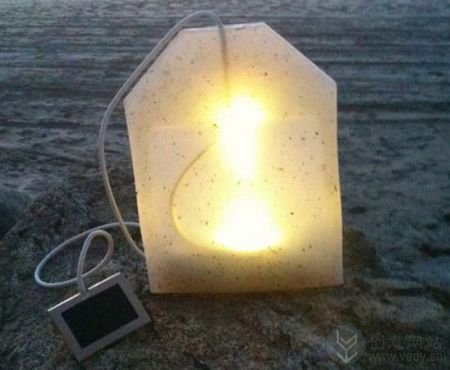 创意茶包样式的太阳能灯具