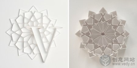 精美的几何创意折纸作品