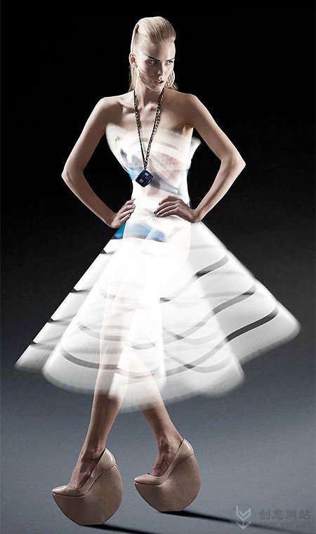 炫彩发光的创意服装衣裙设计