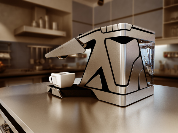 变形创意造型设计的咖啡机