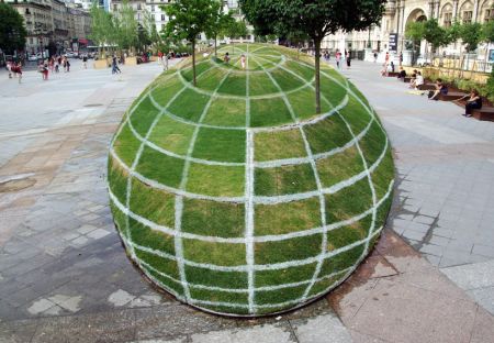 3D创意的草坪绿地