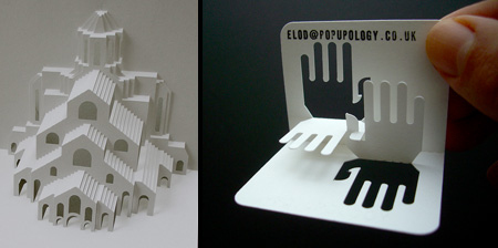 折叠创意3D名片设计