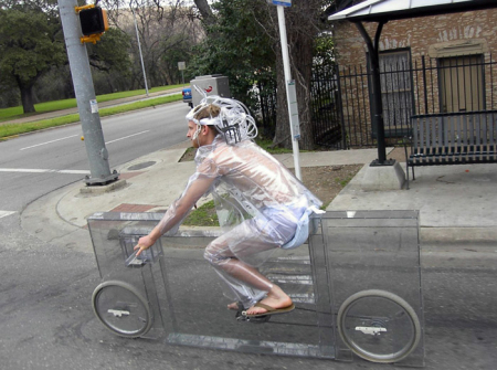 DIY手工自制的透明自行车