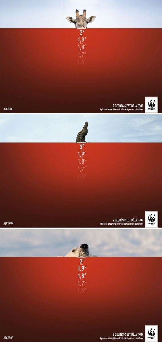 WWF（世界自然基金会）发布的公益海报设计