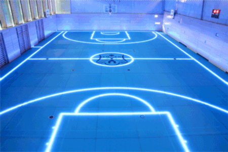 变换不同运动的体育馆创意地板