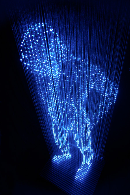LED光纤灯的三维艺术品