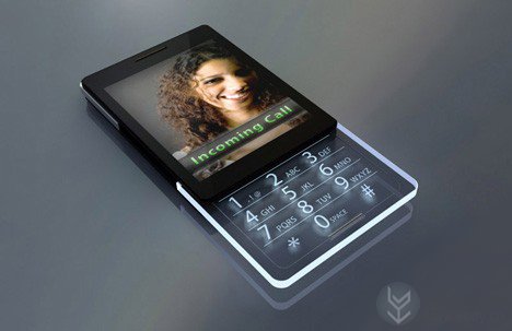 发光玻璃键盘的概念手机设计