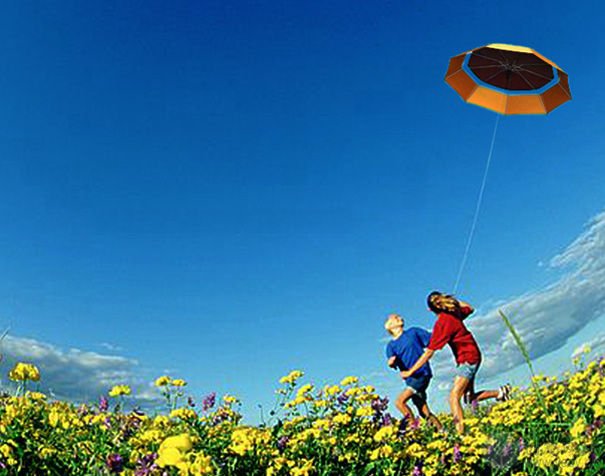 神奇浪漫的创意雨伞风筝