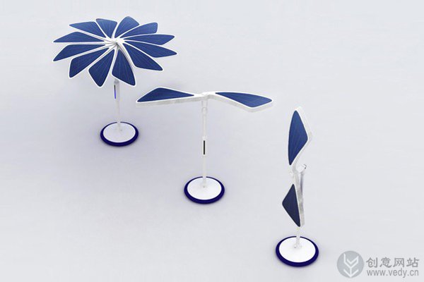 风光互补储能的创意遮阳伞