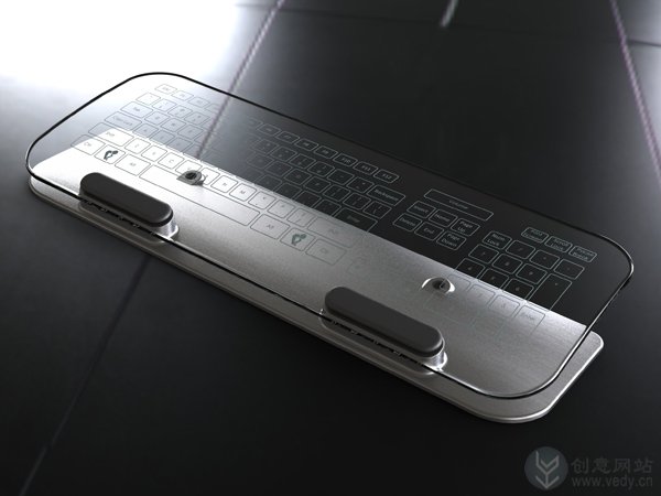 多点触控的玻璃创意键盘与鼠标